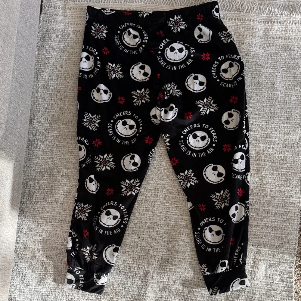 Disney Black and White and Red Snowflake Nightmare Before Christmas Pajama Pants